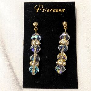 Princess Swarovski crystal earrings